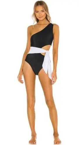 Beach Riot  Carlie One Piece in Black & White XSmall New Womens Swimsuit