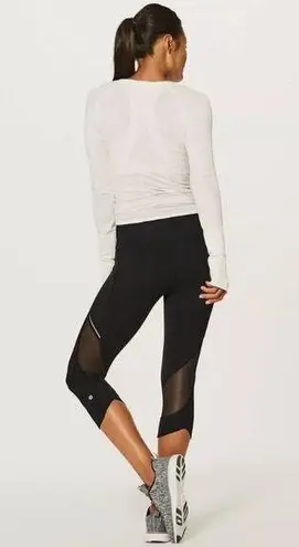 Lululemon  | Home Stretch Crop Luxtreme Mesh panel Leggings | Size 10