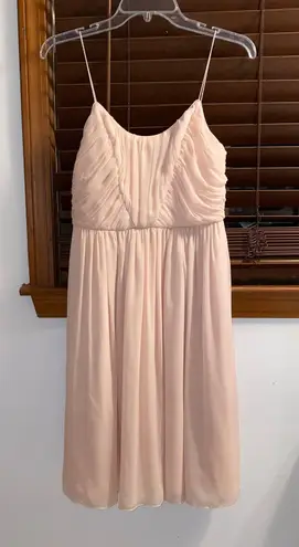 BHLDN NWT $200  Giselle Rose Chiffon Hook-And-Eye Closure Knee Length Dress 4