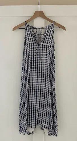 Bella Dahl Tie Back Sleeveless Halter Flowy Trapeze Patterned Mini Dress Size M