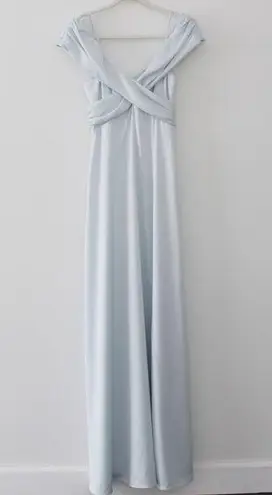 LPA / Revolve Shirred Cross Front Gown in Powder Blue