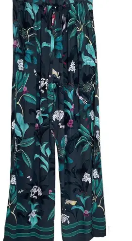 a.n.a  Glover x H&M Tropical Print Elastic Waist Wide Leg Pants Size 8