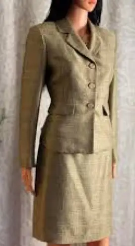 Vintage Le Suit Gold SKIRT Tailored Professional Style Suit skirt only Size 8