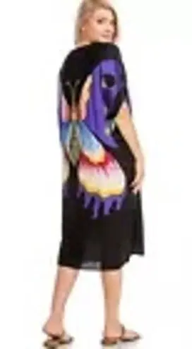 Batik Halus Puri Kencana Purple Butterfly Dress Black Size L