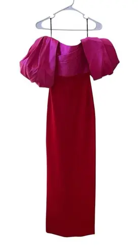 Solace London 🆕 Sian Colorblock Maxi Dress Red Sz 0 US