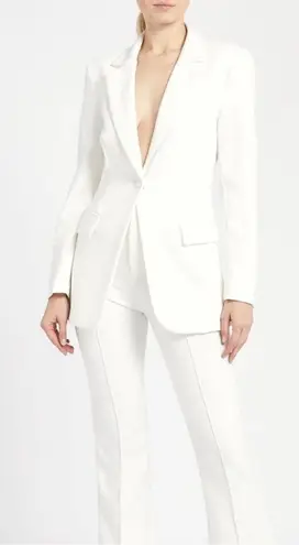 BOA. Because of Alice Classic Women's Single Breasted Tailored Blazer Sz Small White