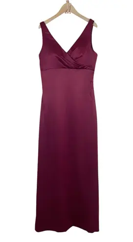 Bill Levkoff NWT Sleeveless Satin Gown Prom Bridesmaid Dress Burgundy Size 8