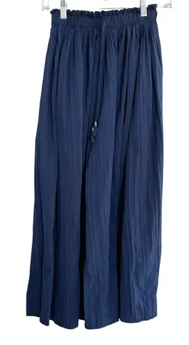 Magic ME 2 Palazzo Wide Leg Pants Flowy Drawstring Waist Casual Comfy Blue S