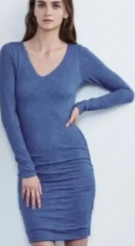 Velvet By Graham & Spencer Long Sleeve Blue Dress NEW Size XS