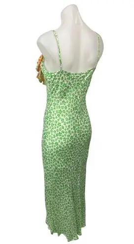 Rixo for Target Green Multi Floral Ruffle Scoop Neck Cami Slip Midi Dress Sz XS