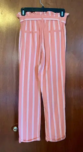 Thread and Supply Salmon pink stripped pants