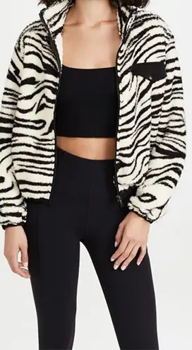 Revolve NWT  Plush Apparel Zebra Zip Up Jacket Size Small