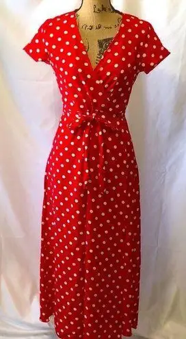 Gorgeous red & white polka dot dress M Size M