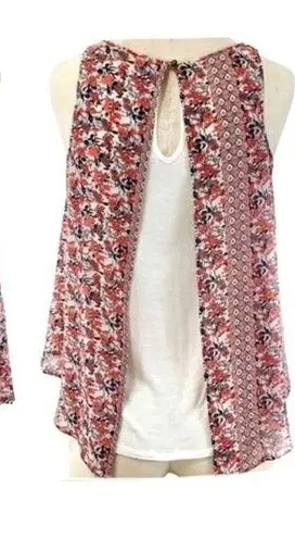 Alya Francesca’s  double layer split back boho floral top size XS