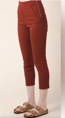 Prairie Underground Medium Pinup Pants Oxblood wine red stretch organic cotton