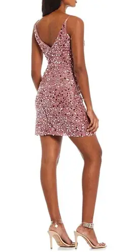 Dillard's V-neck Sequin Dress