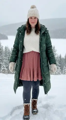 Pleated Solid Woven Pull On Mini Skirt Women's Plus Size Ash Rose 3X New Oddi Pink