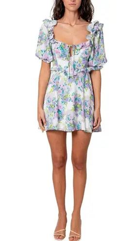 For Love & Lemons  Imogen Puff Sleeve Mini Dress