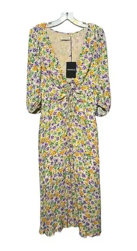 Nicholas Danielle Dress in Whistledown Floral Women’s Plunging V-Neck Midi Sz 6