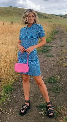 Emory park Blue Collared Button Dress