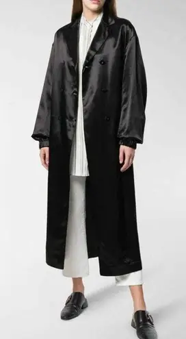 Jil Sander  Groove Double Breasted Satin coat