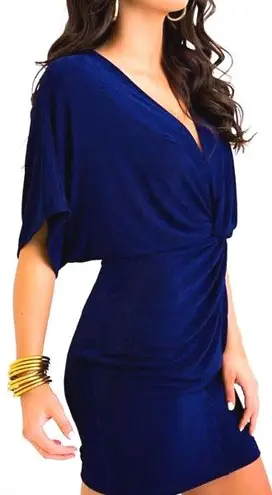 Karlie Navy Twist Front Dress