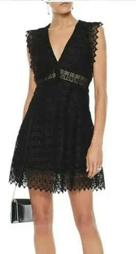 Sandro 💕 PARIS💕 Lindsey Lace Mini Dress ~ Black Size 3 = US 8 NWT
