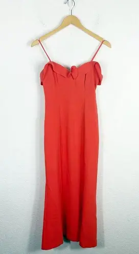 Likely Johnna Sweetheart Neckline Midi Dress Size 0 Orange Cocktail Wedding