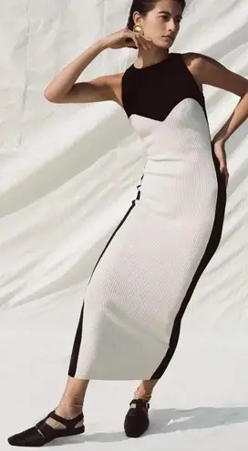 Mara Hoffman Aleks Ribbed-Knit Cotton Maxi Dress Size XS