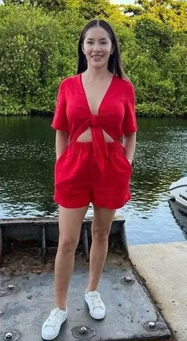 THAKOON x RTR Red Linen Blend Tie