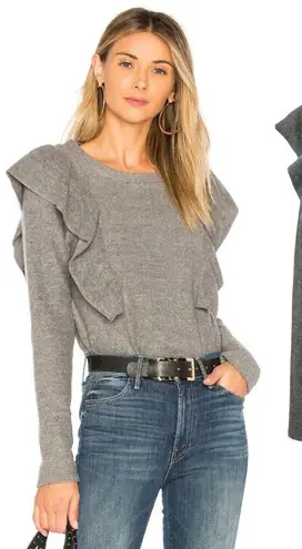 McGuire Denim McGuire Sabina Ruffle Sweater Gray Long Sleeve Size XS