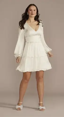 David’s Bridal DB Studio Ruffle Charmeuse V