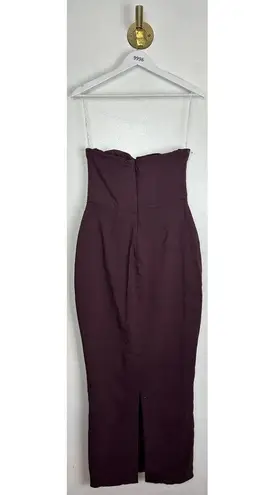 House Of CB  Lucia Strapless Corset Maxi Dress in Grape Size Large