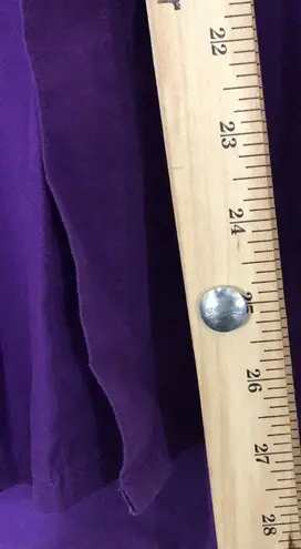 Vintage NY B’WAY purple long sleeve button down red hat society top size large