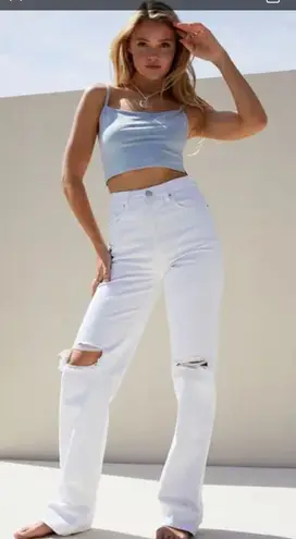 Denim & Co White Boyfriend Jeans 