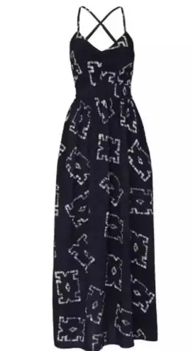 The Odells Miro Elegant Black Patterned Maxi Dress size XXS