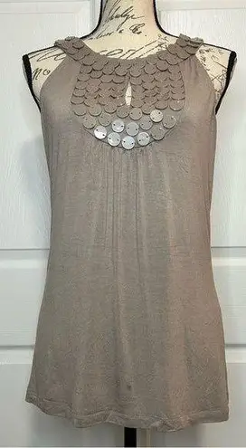 BCBGMAXAZRIA  Embellished Tank Top