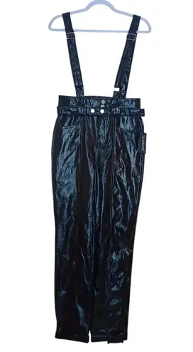 Blank NYC Other Worldly Overall Faux Leather Pants with Suspenders Size 28 NEW