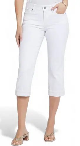 NYDJ NWT Womens Marilyn Straight Optic Lift & Tuck White Crop Jeans - Sz 22W 22