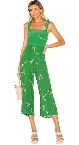 Faithfull the Brand Elsa Shoulder Tie Jumpsuit in Myrtille Green Floral Medium 6