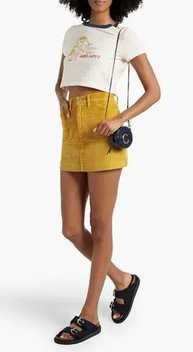 RE/DONE Marigold 70s Cotton Corduroy Mini Skirt Size 25