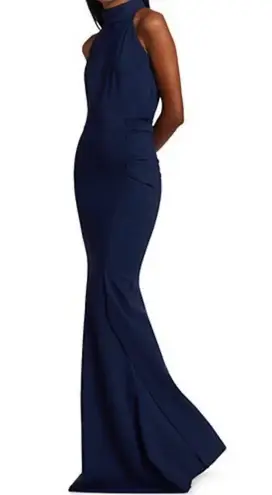 Chiara Boni La Petite Robe Gudrum Halter Ruffle Gown (Made in Italy) Size 16 NEW