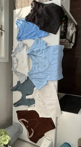 Urban Outfitters Out From Under Zara Brandy Melville Ribbed Tank crop Bundle Brown