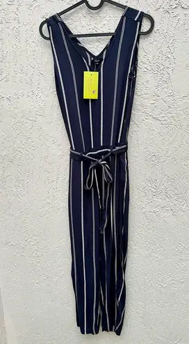 Rails Hallie jumpsuit navy blue white striped XS