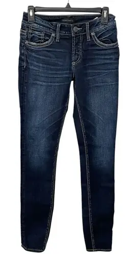 Silver Jeans Silver Suki Skinny Jeans Women's Size 26x31 Dark Wash Denim