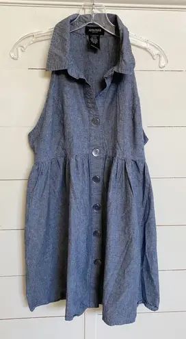 Alyn Paige New York Womens Dress Collar Button Front Sleeveless Blue Size 11/12