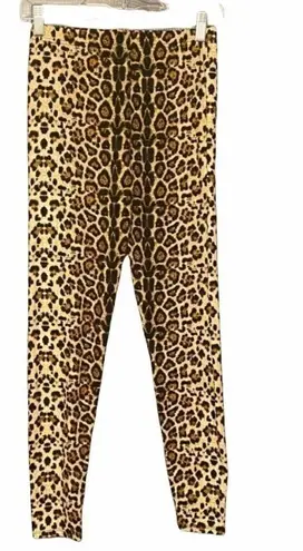 Soft Cheetah Print Animal Leggings Brown