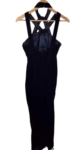 Jessica McClintock Vintage GunneSax blackVelvet Choker Formal evening Gown 11/12