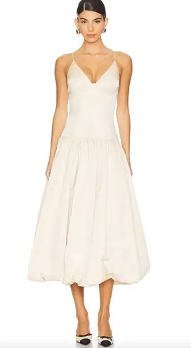 LPA Revolve Kaia Bubble Hem Midi Dress