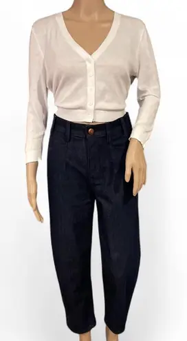 AYR NWOT! All Year Round THE BEAT Y2K Navy Wide Leg Jeans Sz 25 Barrel Leg BOHO